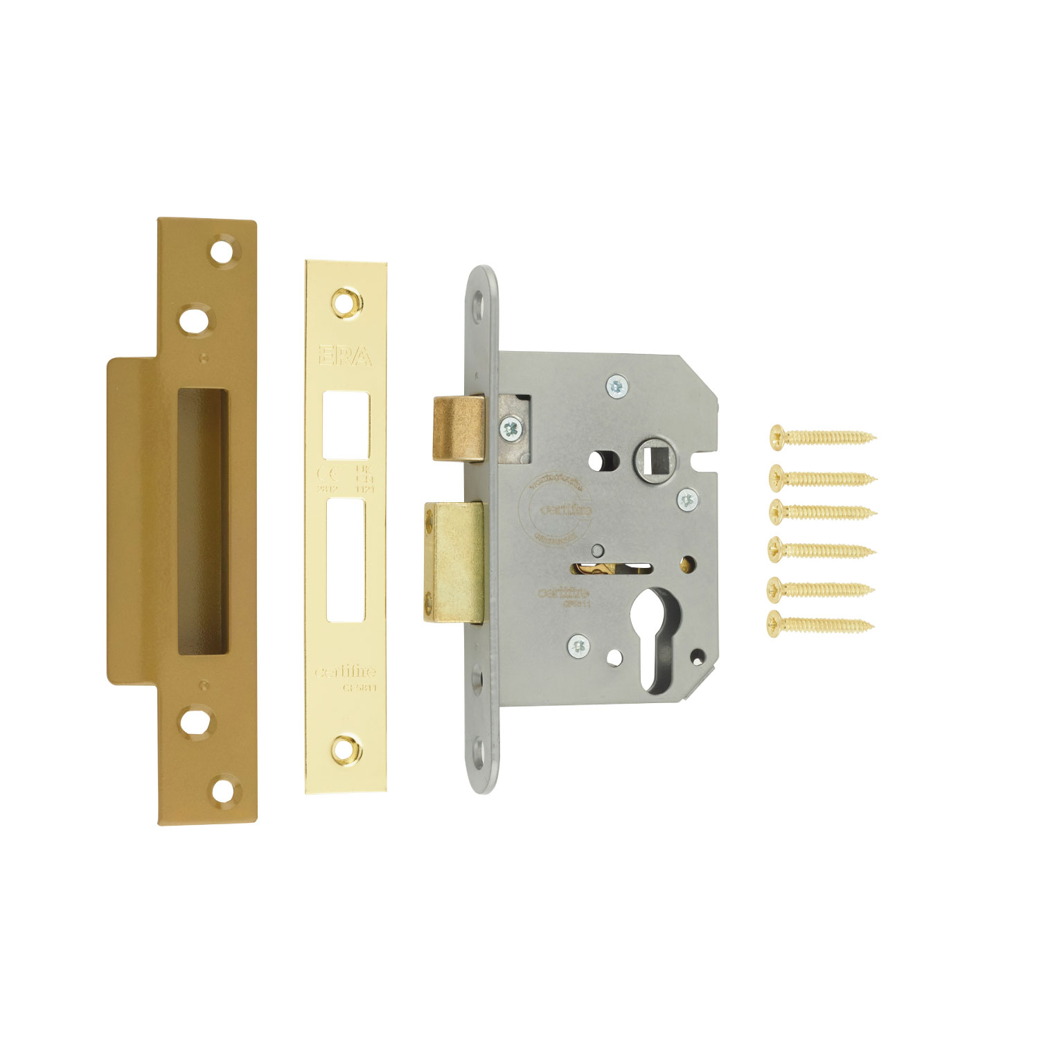 CE Rated-euro Profile Mortice Door Lever Sash Lock Case Cylinder Keyhole  2.5/3 