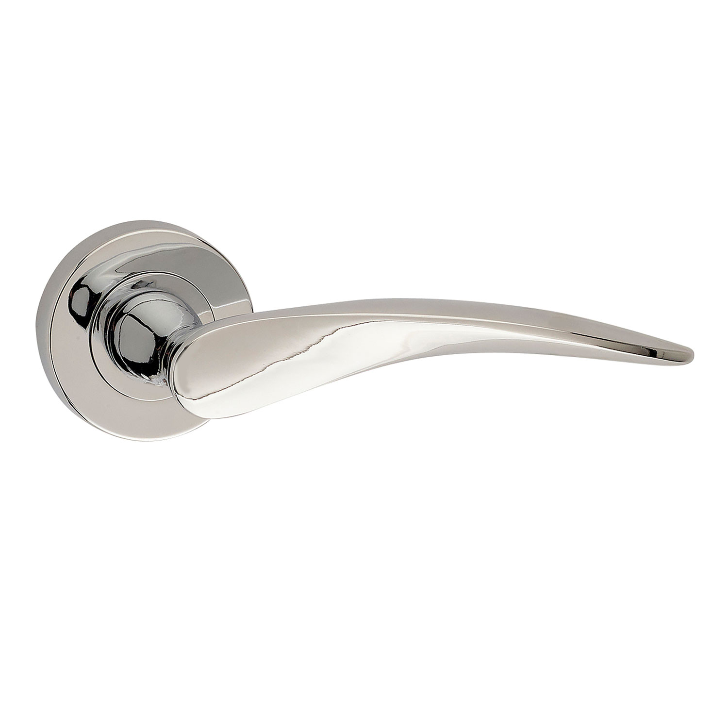 ERA Twist Lever on Linear Rose Internal Door Handle - Polished Chrome -  DHAINPCTLLR